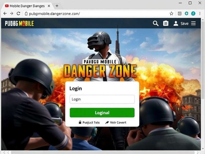 PUBG Mobile Danger Zone Login Page